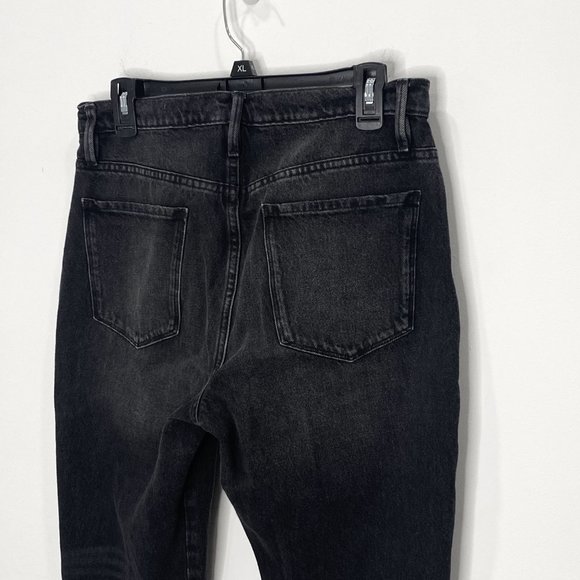 Frame Le Sylvie Slender Straight in Wilkinson Rips Wash Washed Black Jeans Sz 28 - Picture 8 of 12